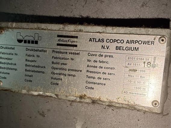 Atlas-Copco 1500 liter tank pressure vessel 11 bar