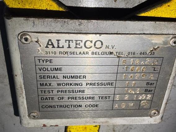 Alteco 1000 Liter tank Pressure vessel 11 bar