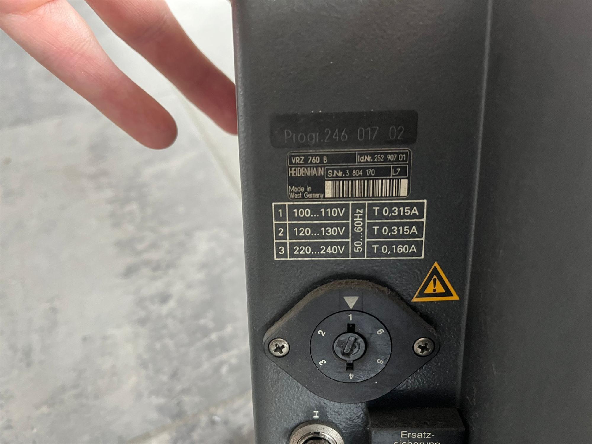 Heidenhain VRZ 760 B 252 907 01 Digital Read out 3 axes — Heidenhain — photo 2
