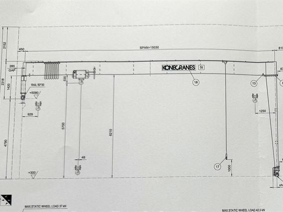 Konecranes Semi-portal 5 ton x 15 030 mm