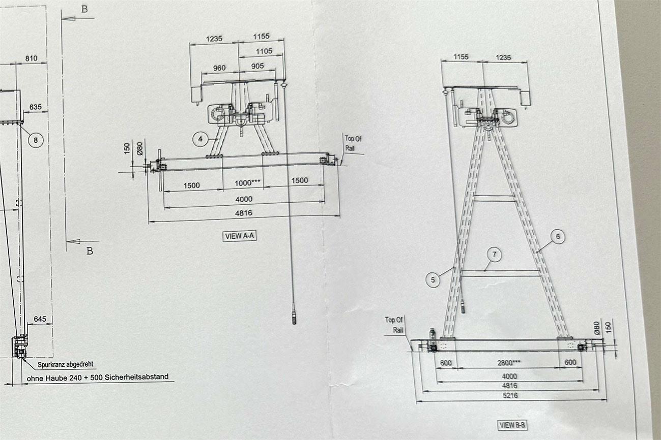 Konecranes Semi-portal 5 ton x 15 030 mm — Conveyors, Overhead Travelling Crane, Jig Cranes — photo 8