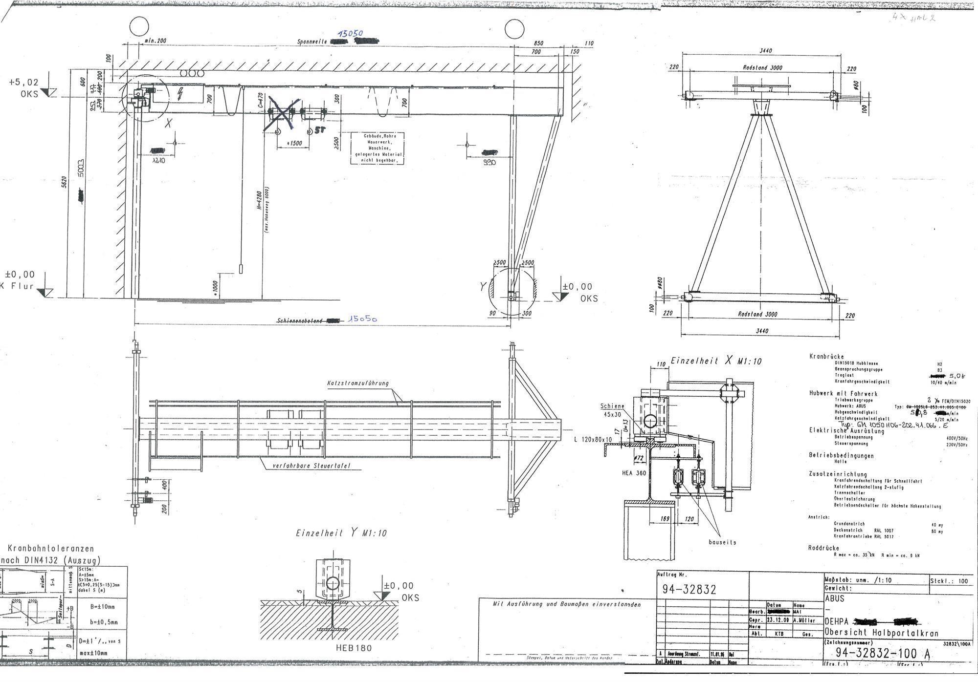 Abus Semi-portal 5 ton x 15 050 mm — Conveyors, Overhead Travelling Crane, Jig Cranes — photo 2