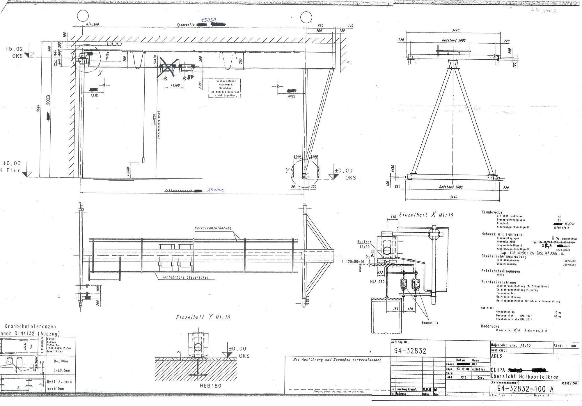 Abus Semi-portal 5 ton x 15 050 mm — Conveyors, Overhead Travelling Crane, Jig Cranes — photo 3