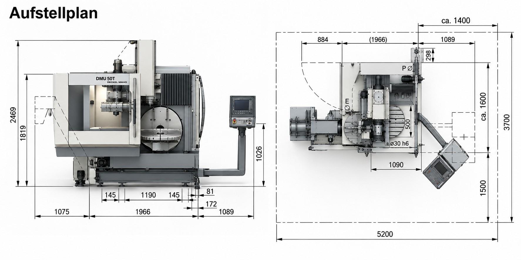 Deckel-Maho DMU50T X: 500 – Y: 400 – Z: 400 mm CNC — Universal Milling machines & CNC — photo 6