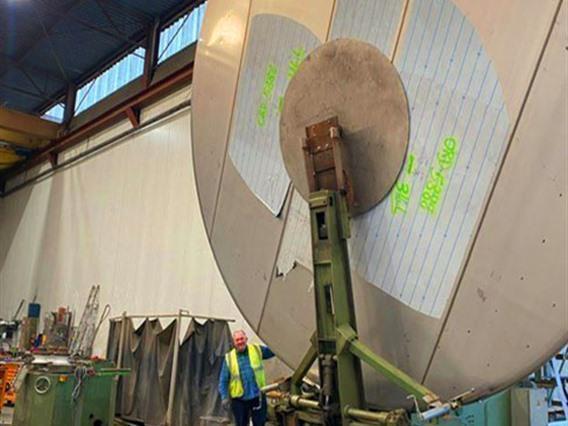 Roundo Dish end flanging machine, max Ø 6500 mm