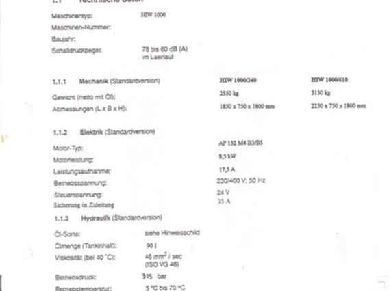 Mubea HIW 1000-610