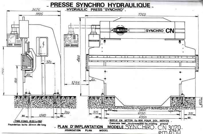 Jean Perrot 300t X 7000mm Cnc Presses Plieuses Hydrauliques N 4163 08