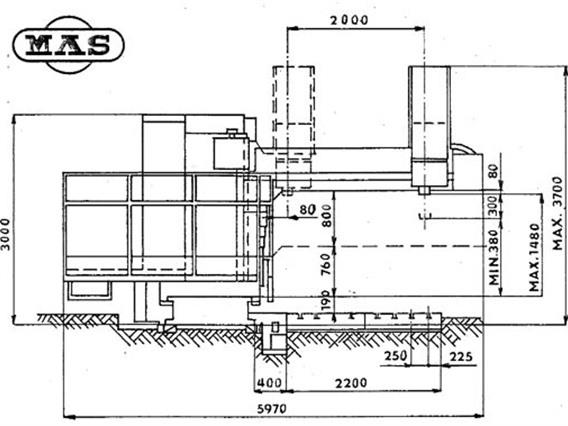 Mas Tos VSP 50 CNC X:11750 - Y:2000 - Z:1700 mm