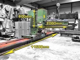 Mas Tos VSP 50 CNC X:11750 - Y:2000 - Z:1700 mm, Fresadoras de bancada con columna móvil