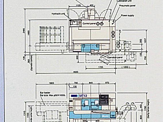 Muratec MT12 CNC twin spindle Ø 240 x 950 mm