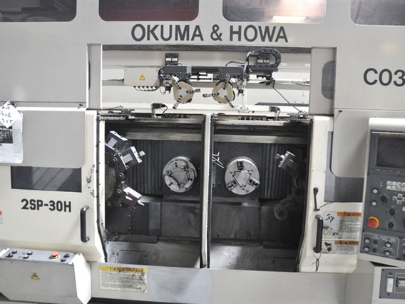 Okuma 2SP-30H Twin Spindle CNC + gantry robot