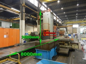 Kollman CNC EL-G 120 - X:8000 - Y: 3000 - Z: 900 mm , Frezarki łożowe z ruchomą kolumną i CNC