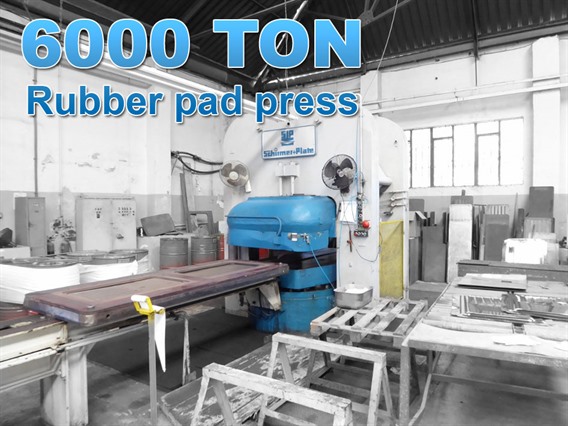 Sip 6000 ton rubber pad press