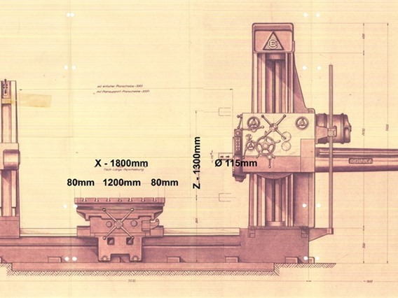 Collet BFf 115 X: 1800 - Y: 1400 - Z: 1300 mm