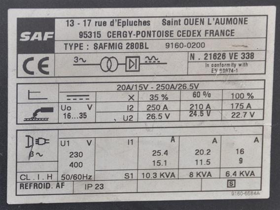 Saf Safmig 280 BL 280 amp