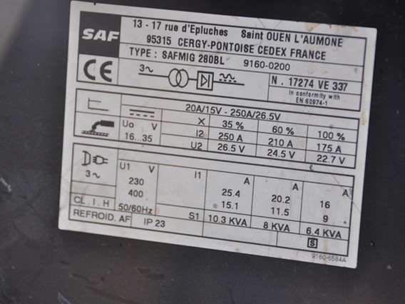 Saf Safmig 280 BL 280 amp