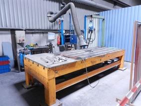 Welding table 4000 x 1500 x 250 mm, Piastre e basamenti