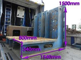 Clamping table 1500 x 1540 x 800 mm, Cubic, plaques d'angles