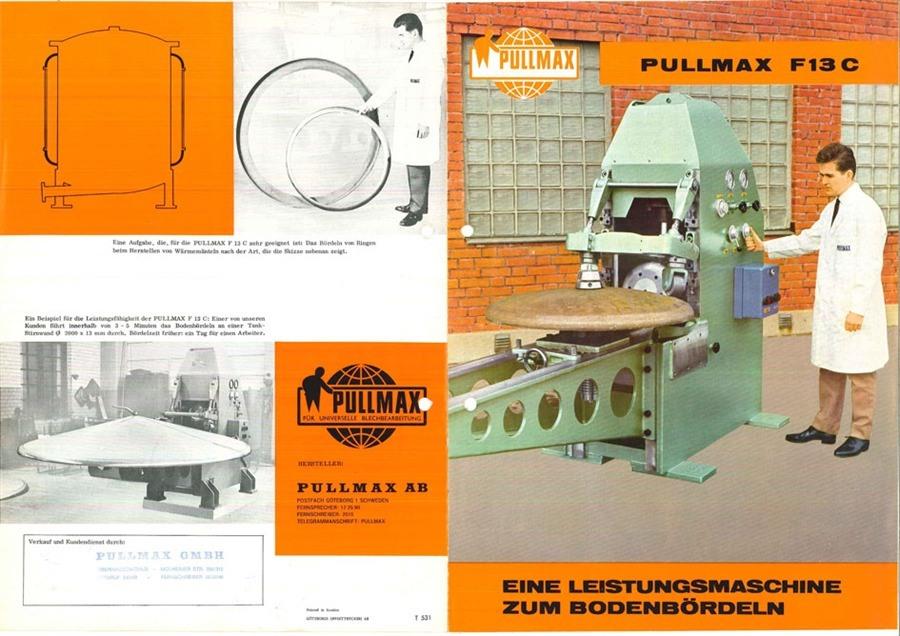 Pullmax Machine Exploded View Used Bending rolls, Pullmax F13C - flanging & dish end forming machine ...
