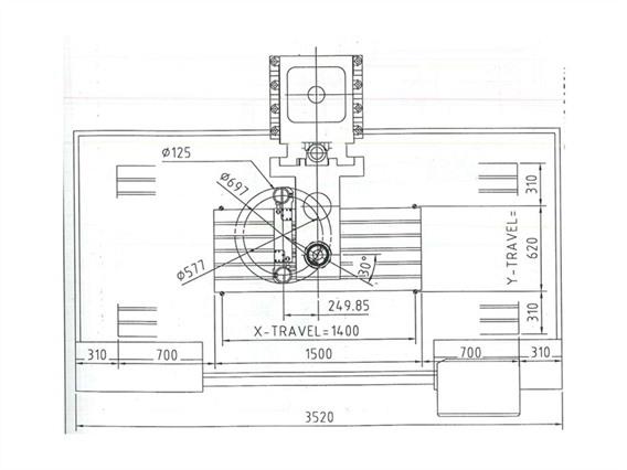 YCM Supermax V146B X: 1400 - Y: 620 - Z: 630mm CNC