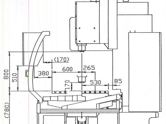 YCM Supermax 1100A X: 1100 - Y: 600 - Z: 630mm CNC
