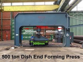 Bakker 500 ton Dish end forming press, Prensas con bastidor en H