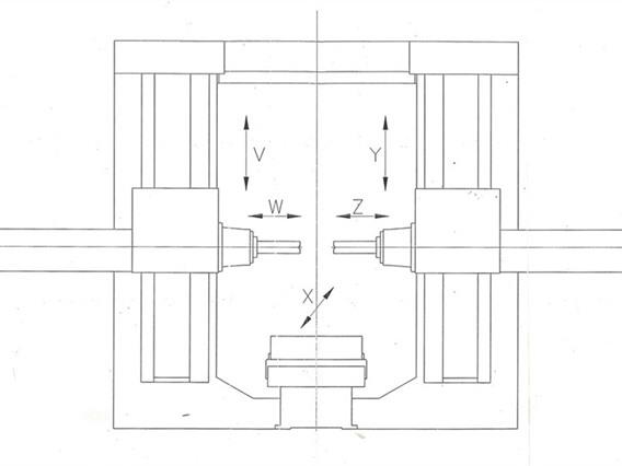 Daewoo HKDB 130P CNC duplex boring/milling