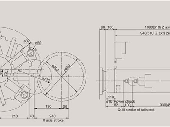 Victor Vturn II-26 Ø 520 x 1130 mm CNC