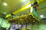 Fimec crane with magnetic plate hoist 15 ton