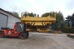 Fimec crane with magnetic plate hoist 15 ton