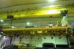 Fimec crane with magnetic plate hoist 15 ton