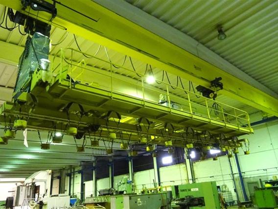 Fimec crane with magnetic plate hoist 15 ton