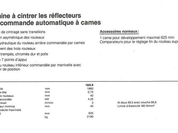 Fasti Schröder Reflector Slip Bending Roll CNC
