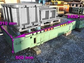 T-slot Table 3400 x 1310 x 500 mm, Piastre e basamenti