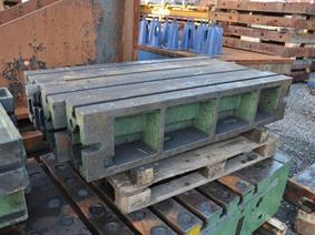 8 support blocs 1500 x 160 x 180 mm, Opspanblokken - Hoekplaten & Opspantafels