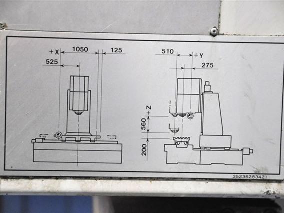 Mazak V-515/40 X: 1050 - Y: 510 - 560 mm CNC