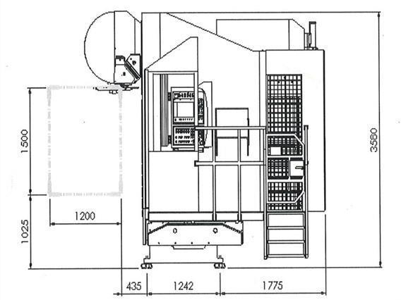 MTE FBF 6000 X: 6000 - Y: 1200 - Z: 1500 mm