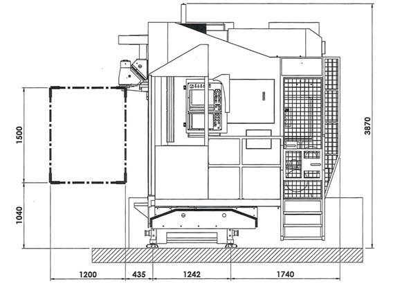 MTE FBF-S 6000 X: 6000 - Y: 1200 - Z: 1500 mm