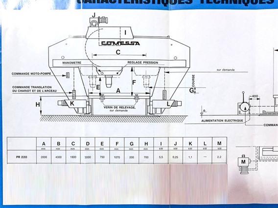 Comessa Mobile straightening press 220 ton 