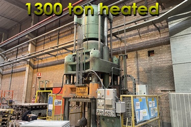 1300 ton press Heated to Molemab Italy to make grinding stones